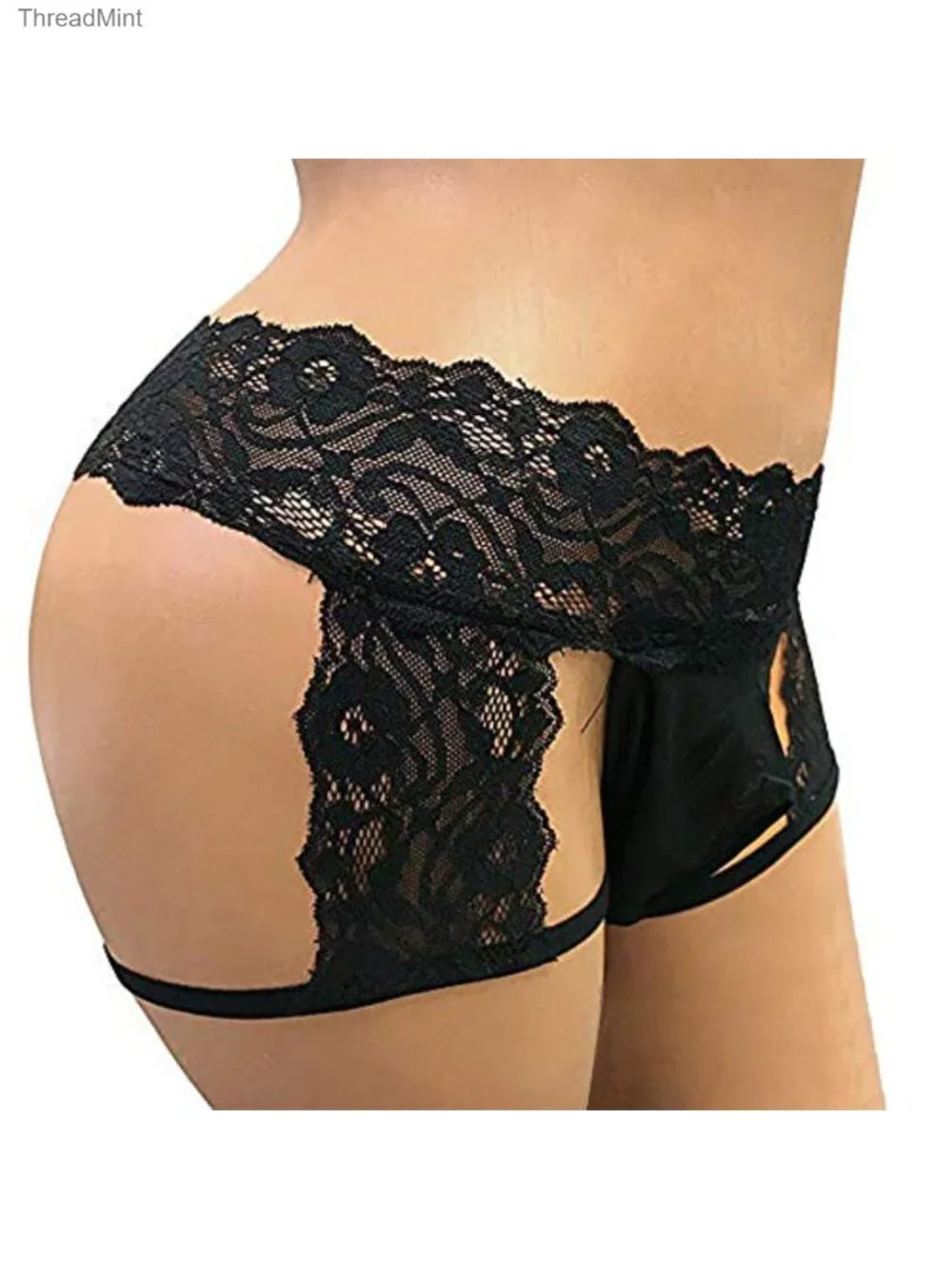 Men's Lace Pouch Bikini Briefs Sexy Sissy Crossdress Underwear